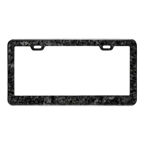 matte finish vehicle plate holder surface close up