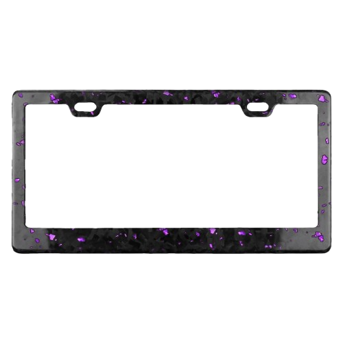 purple forged texture auto plate trim glossy finish