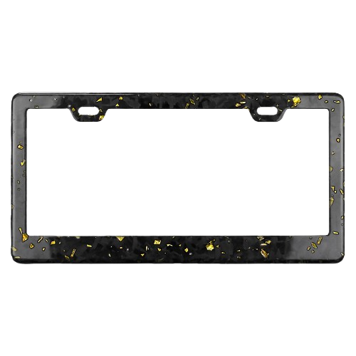gold forged finish car registration plate bracket