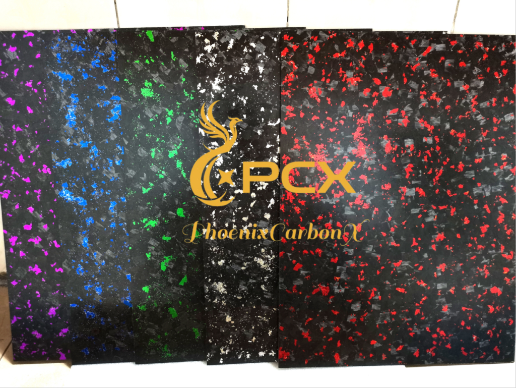 fibra de carbono forjada roja